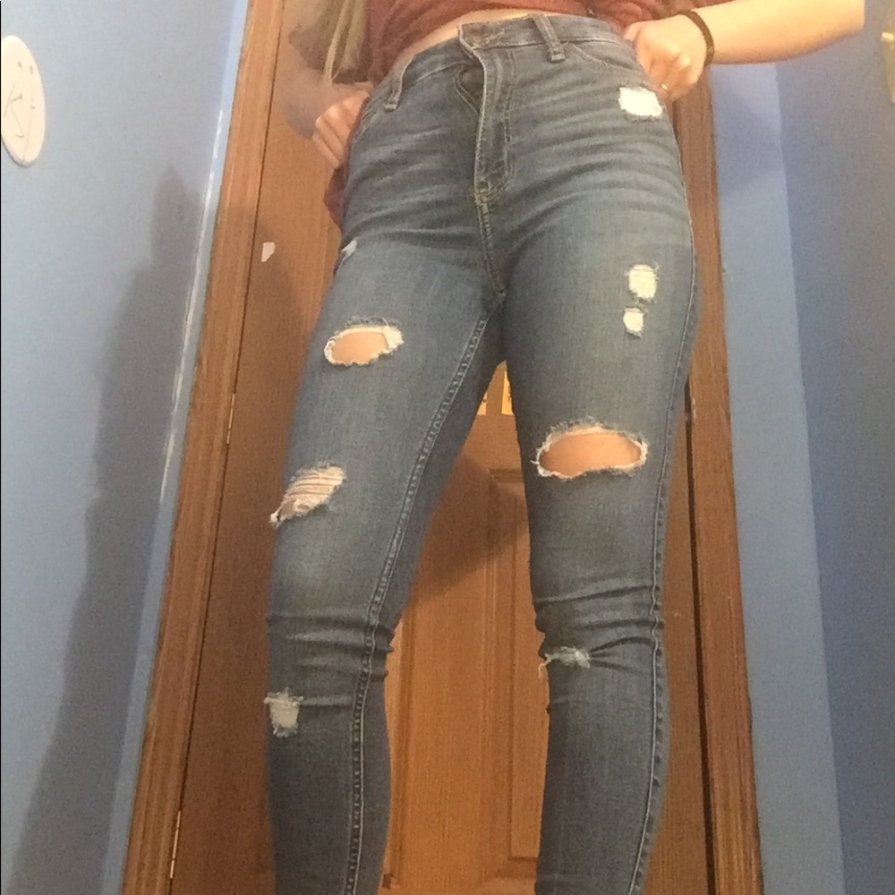 Hollister high rise super skinny jeans
